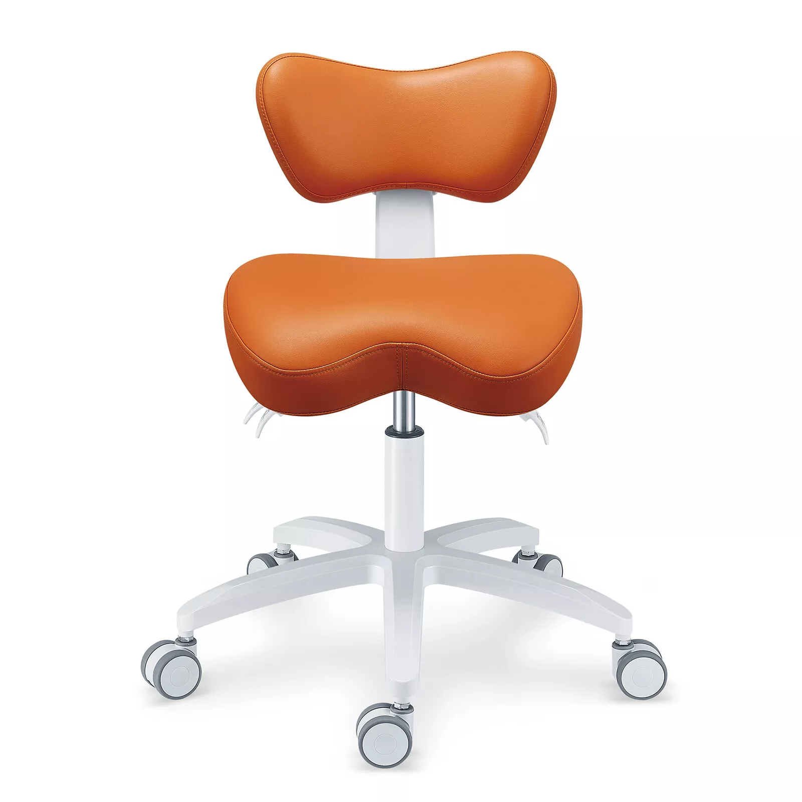 PLST-060 Adjustable Ergonomic Dental Operator Assistant Chair Dental Hygienist Saddle Stools